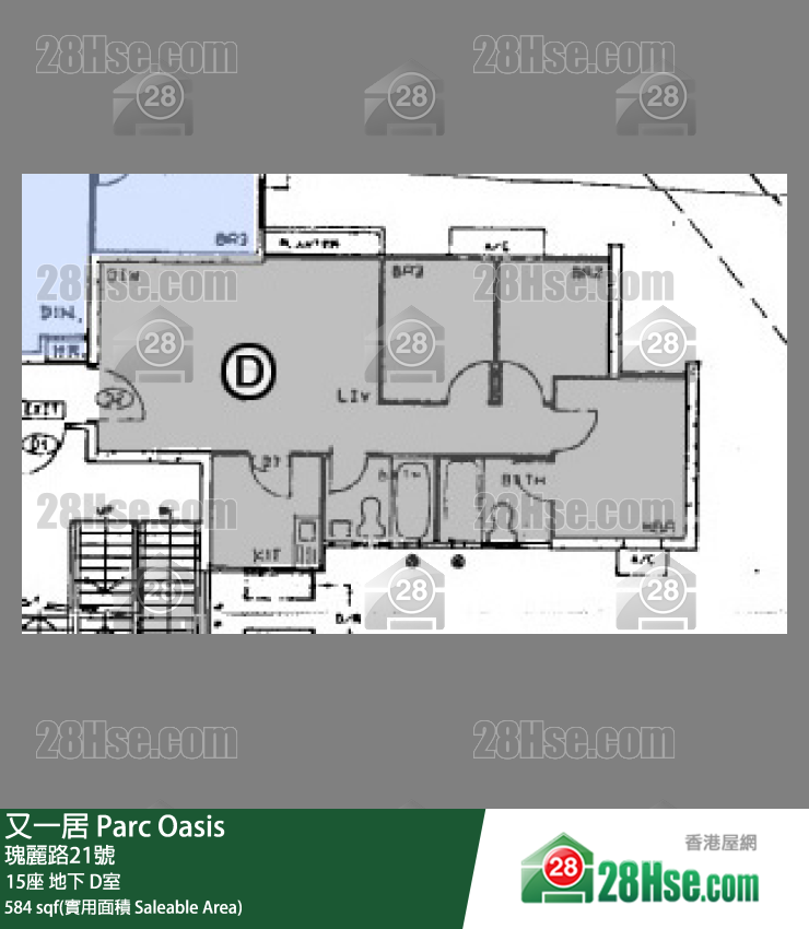 又一居 15座 D室 平面圖