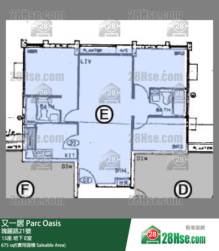 又一居 15座地下 E室 平面圖