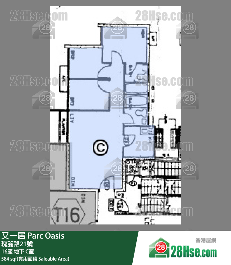 又一居 16座地下 C室 平面圖
