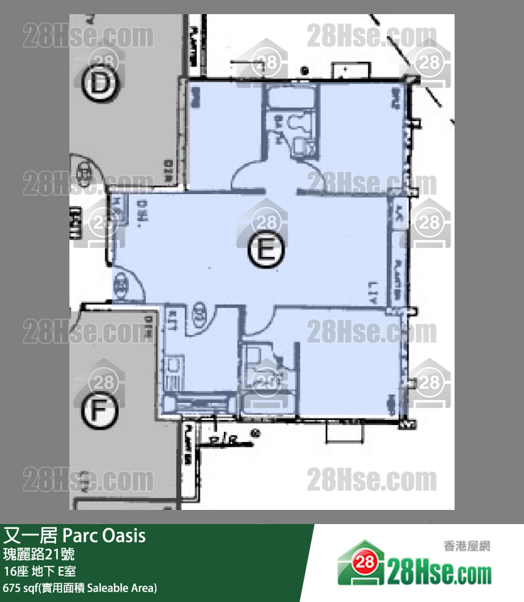 又一居 16座地下 E室 平面图