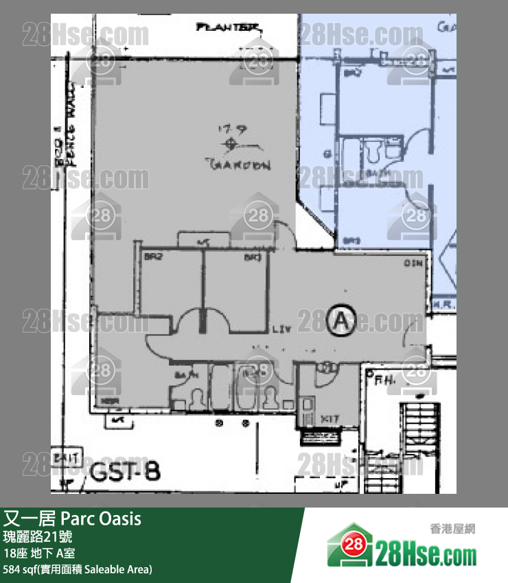 又一居 18座地下 A室 平面圖