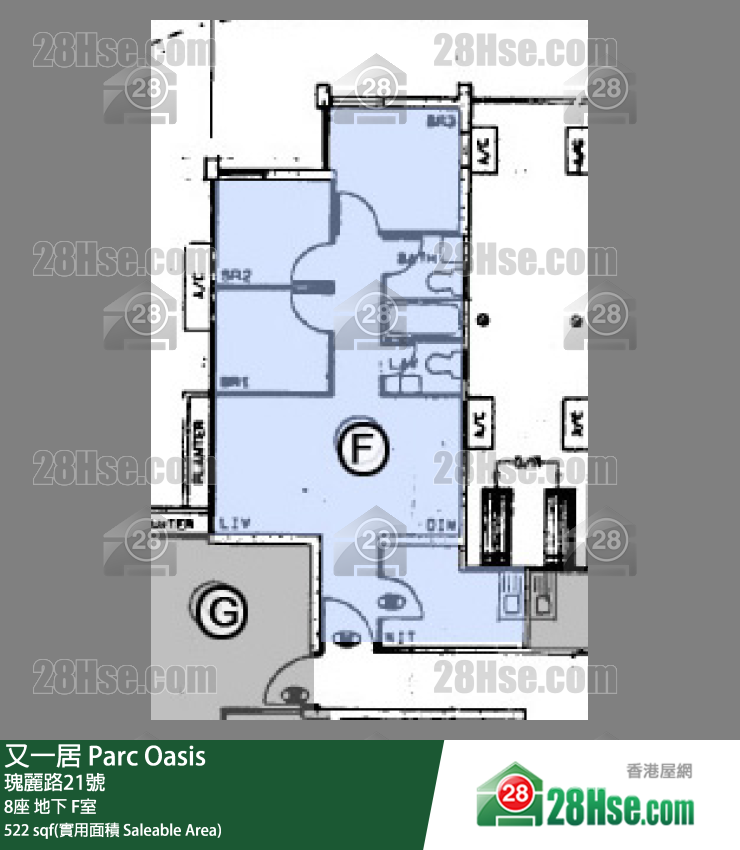 又一居 8座地下 F室 平面圖