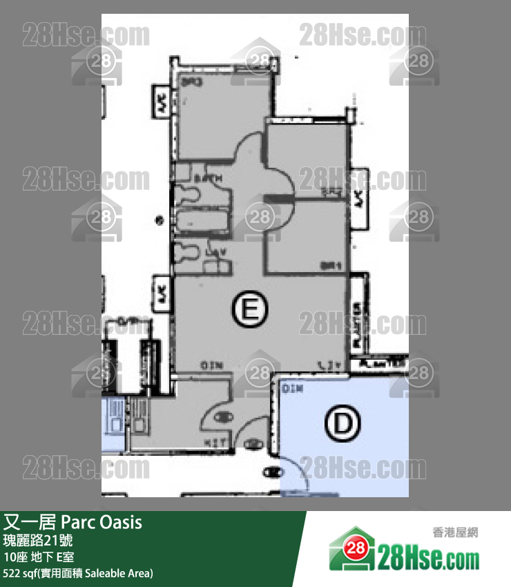 又一居 10座地下 E室 平面图