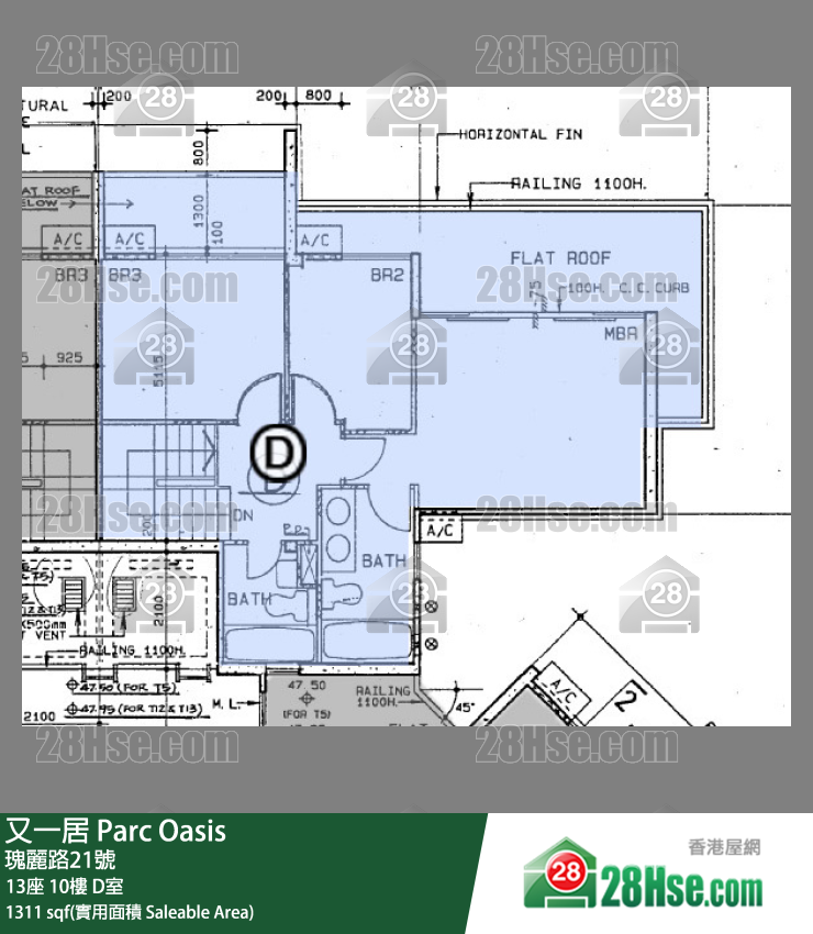 又一居 13座10樓 D室 平面圖