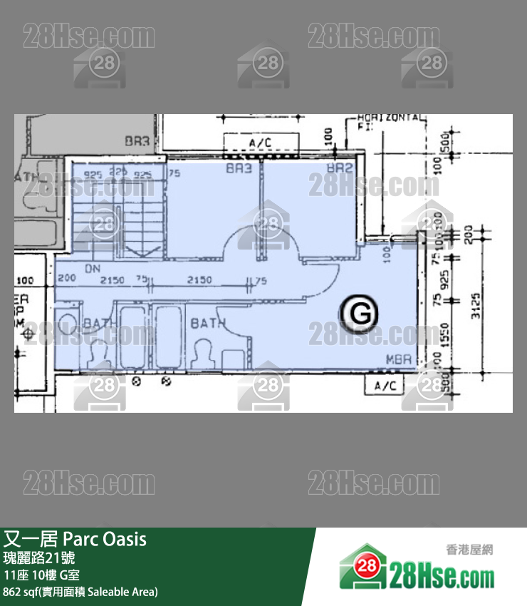 又一居 11座10樓 G室 平面圖