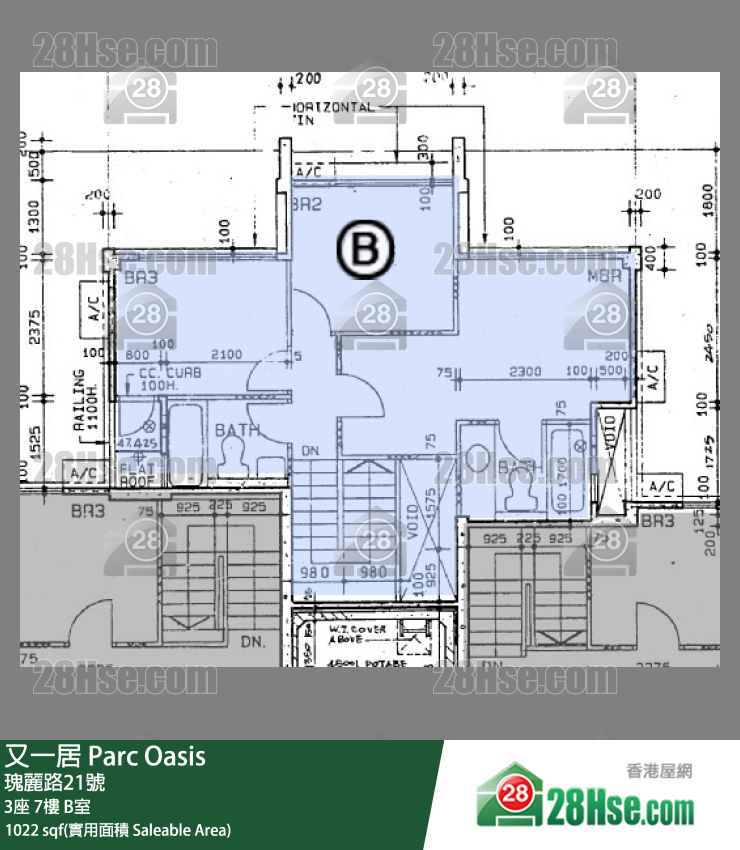 又一居 3座7樓 B室 平面圖