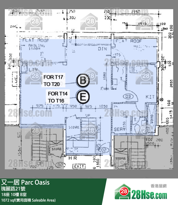 又一居 18座10樓 B室 平面圖