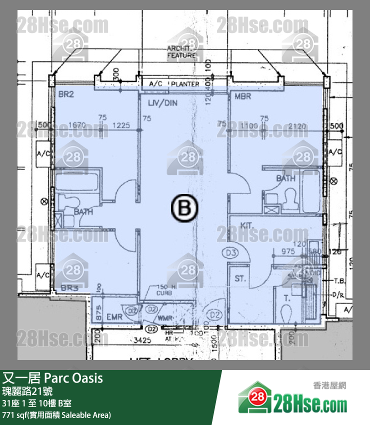 又一居 31座 1樓 B室 平面圖