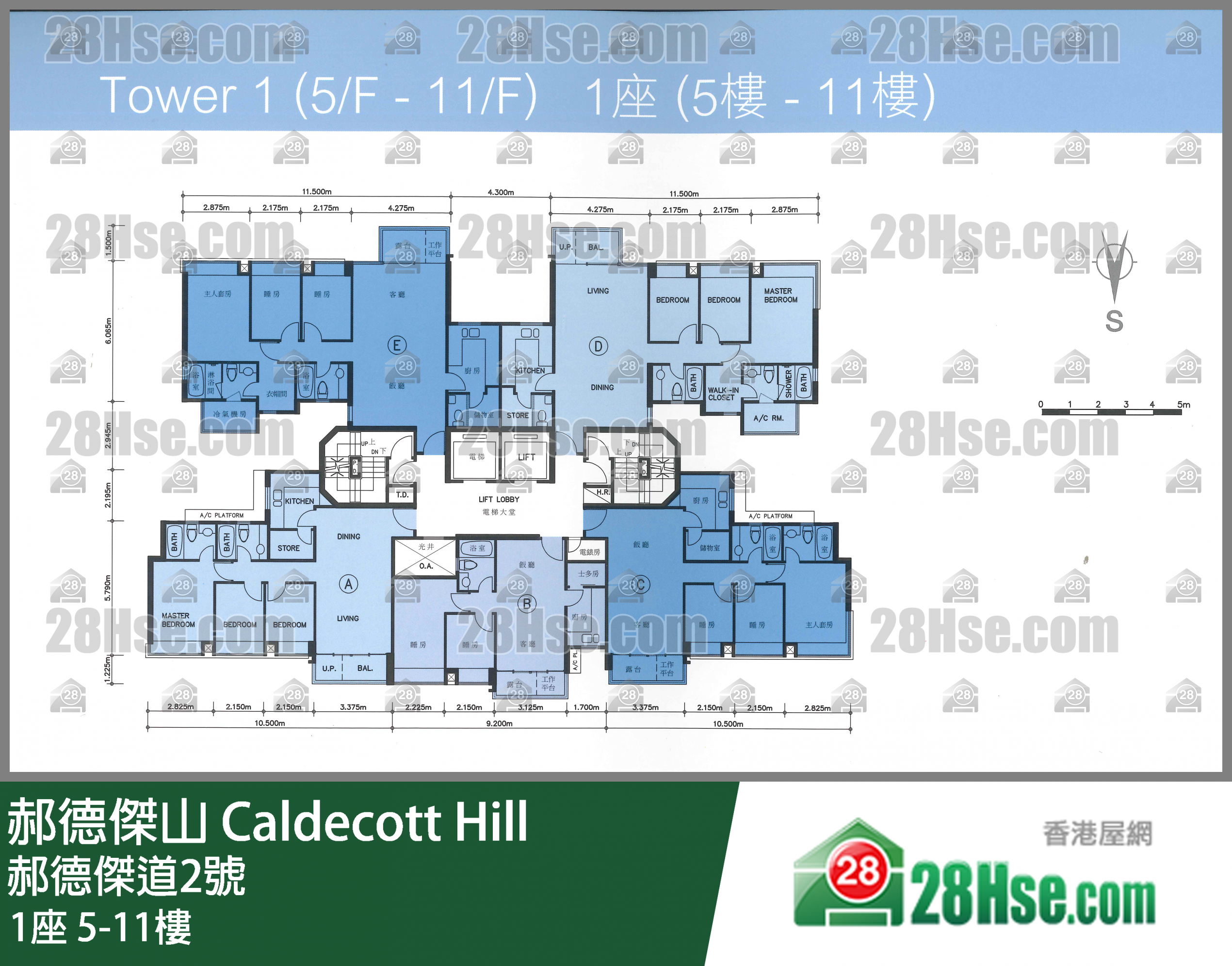 郝德杰山 楼层平面图(由 28Hse 提供)