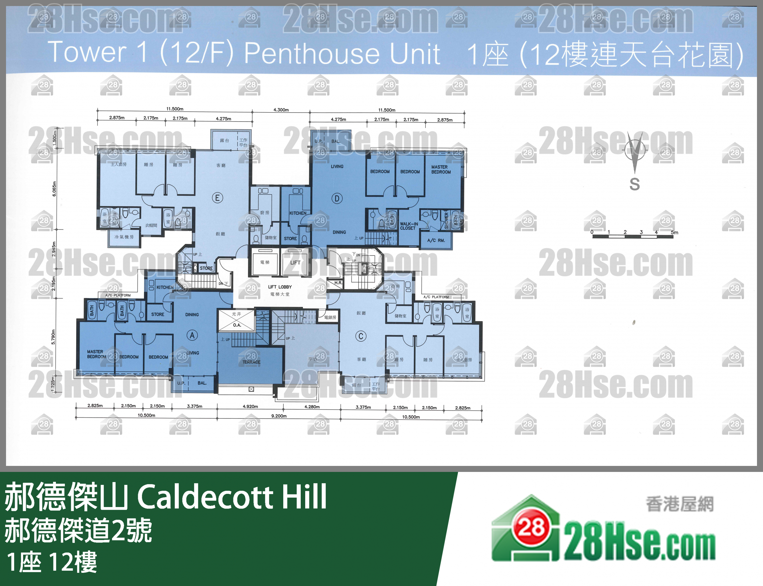 郝德杰山 楼层平面图(由 28Hse 提供)