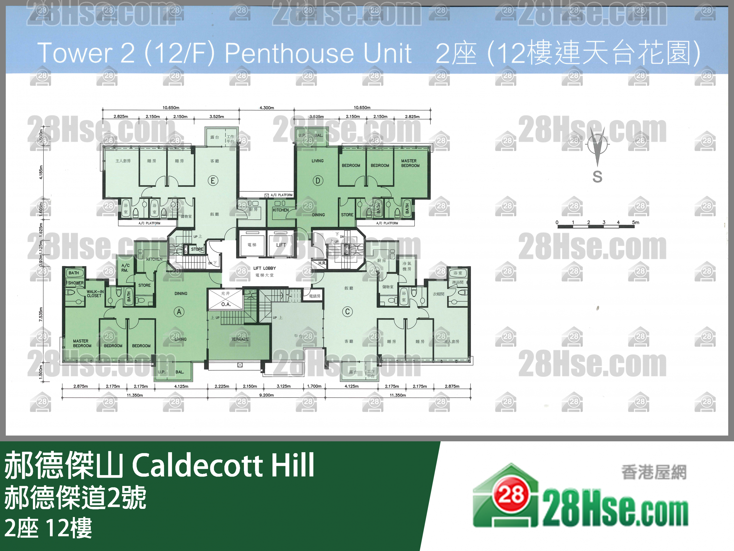 2座 12楼 平面图