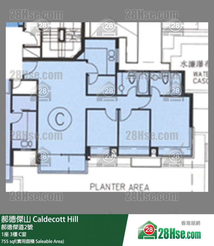 郝德傑山 1座 3樓 C室 平面圖