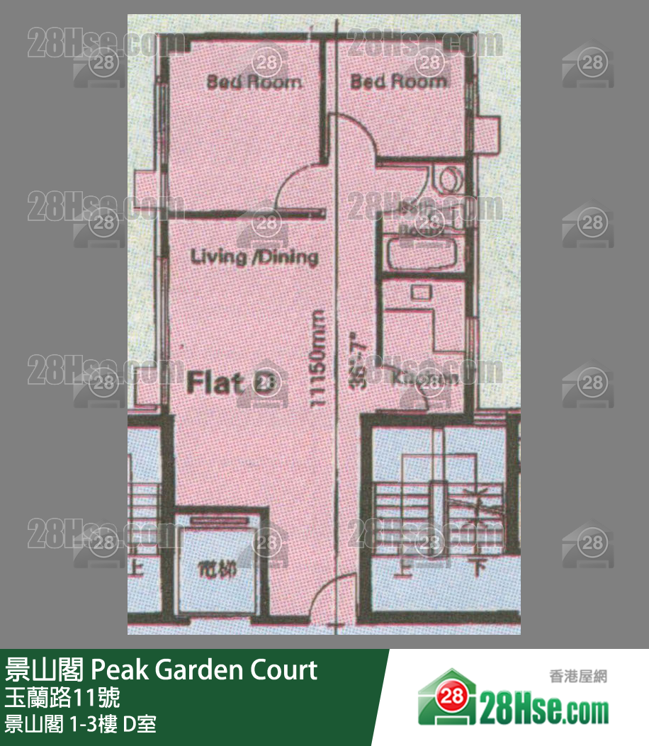 景山阁 景山阁1楼 D室 平面图