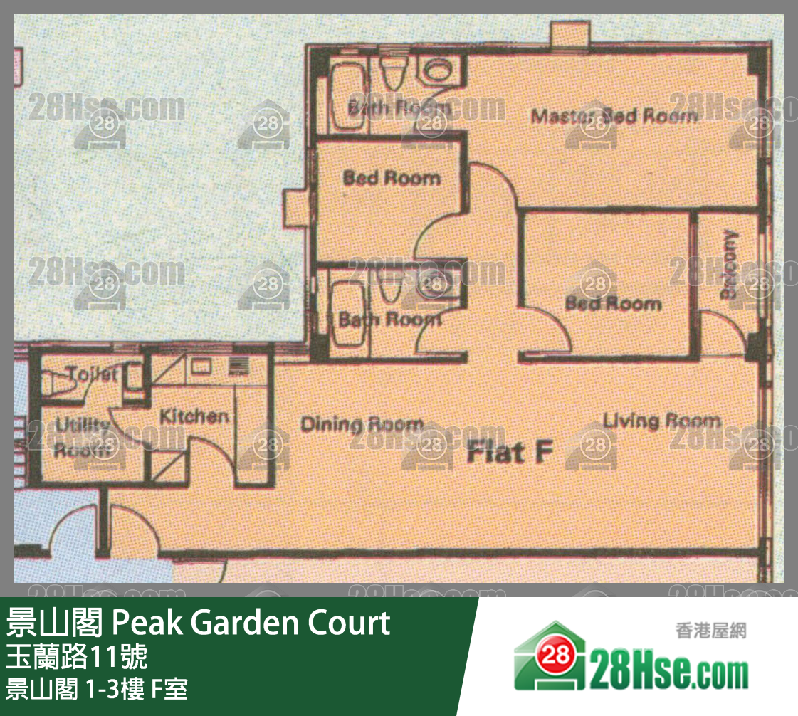 景山阁 景山阁1楼 F室 平面图