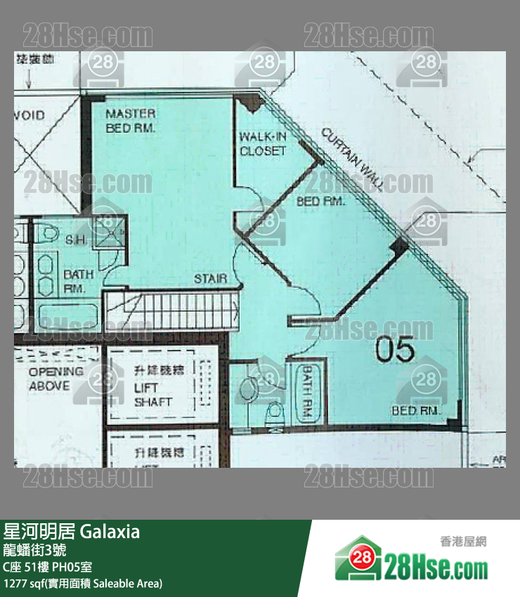 星河明居 C座51樓 PH05室 平面圖