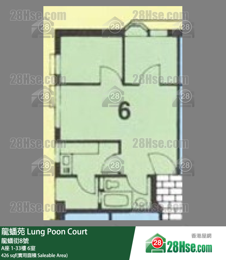 龍蟠苑 A座31樓 6室 平面圖