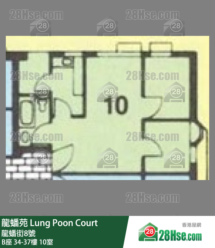 龍蟠苑 B座35樓 10室 平面圖
