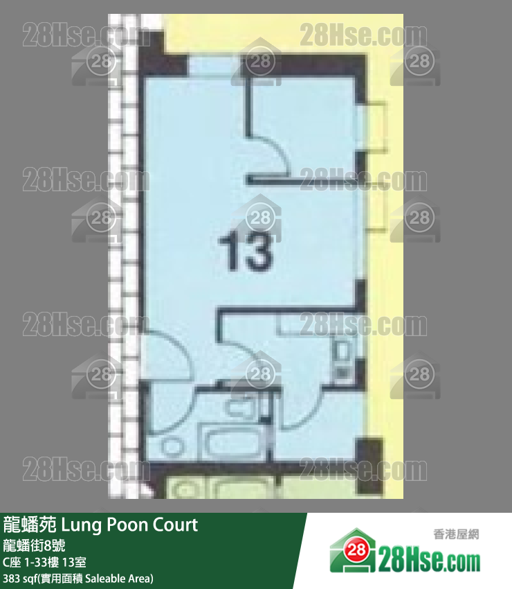 龍蟠苑 C座22樓 13室 平面圖
