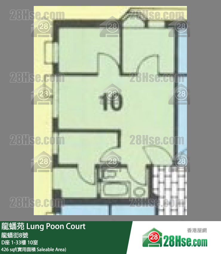 龍蟠苑 D座 13樓 10室 平面圖
