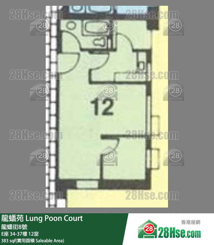 龍蟠苑 E座35樓 12室 平面圖