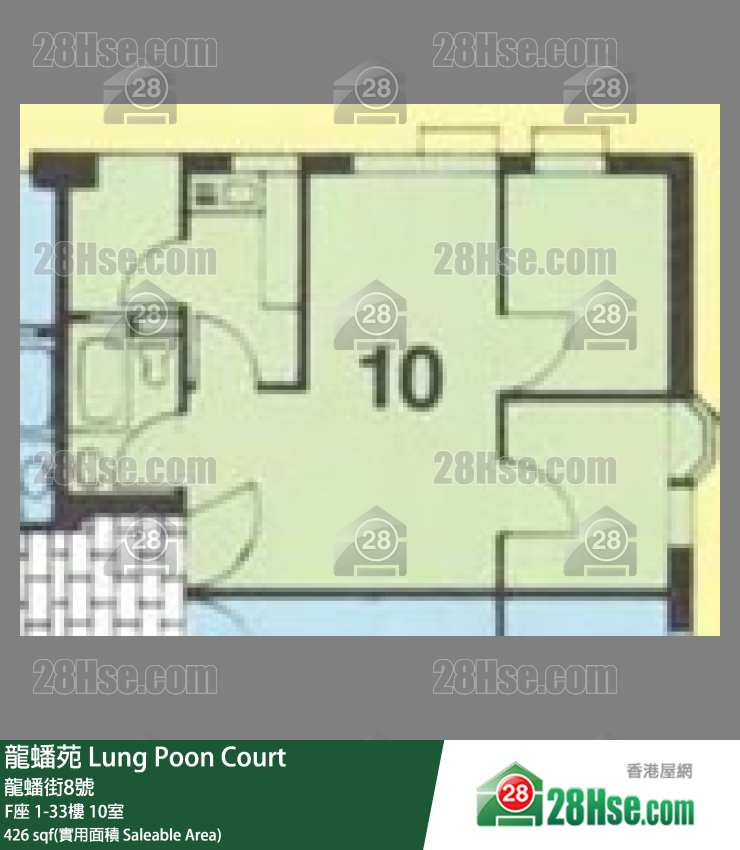龍蟠苑 F座4樓 10室 平面圖