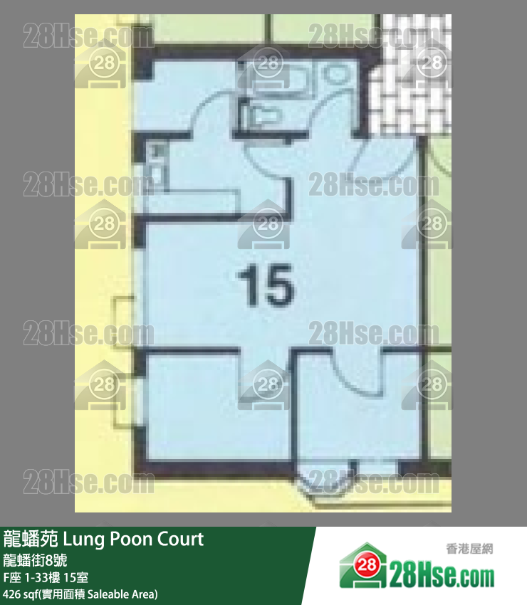 龍蟠苑 F座1樓 15室 平面圖