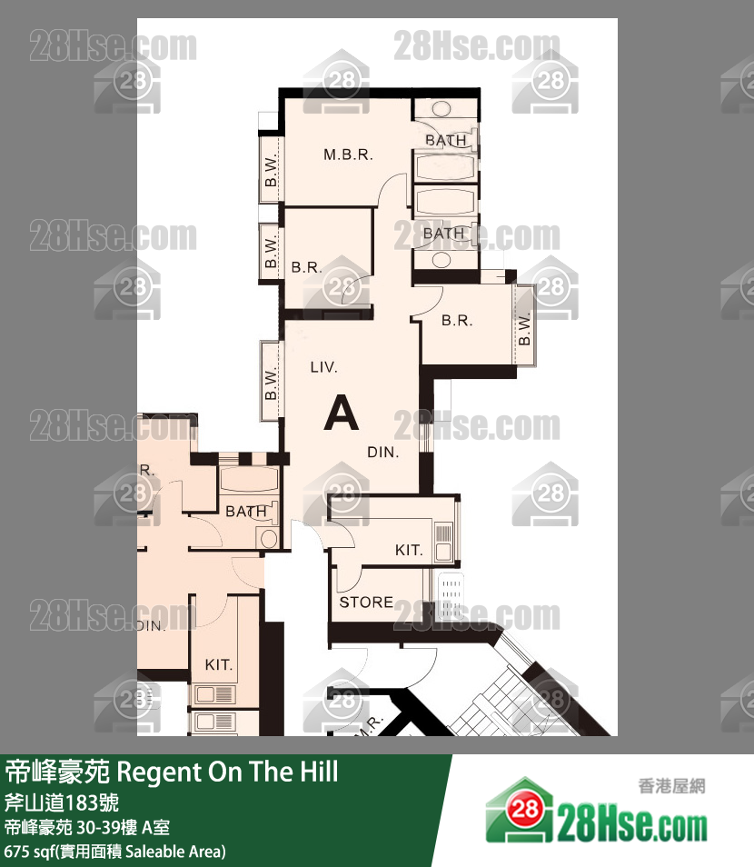 帝峰豪苑 帝峰豪苑 39楼 A室 平面图