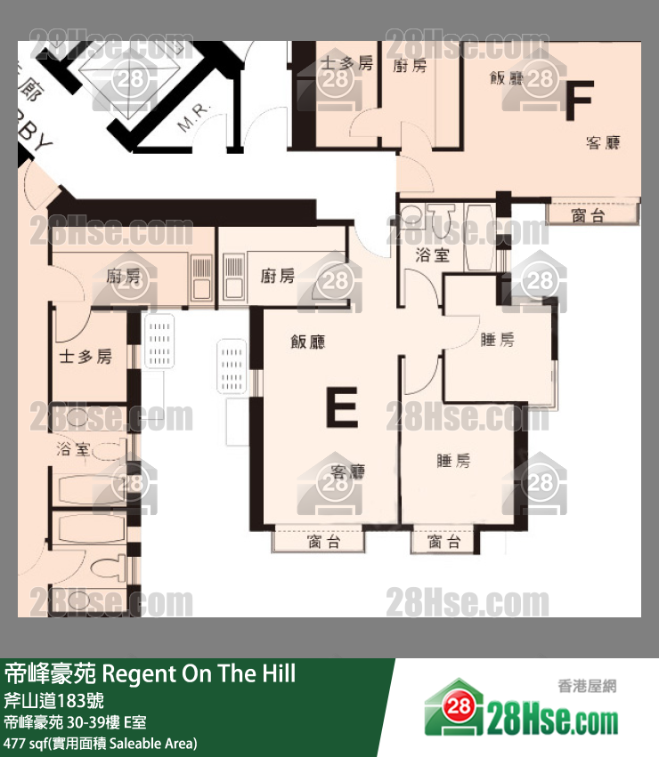 帝峰豪苑 帝峰豪苑 31楼 E室 平面图