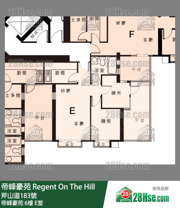 帝峰豪苑 帝峰豪苑6楼 E室 平面图