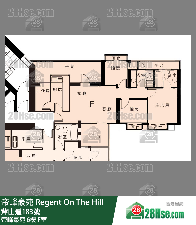 帝峰豪苑 帝峰豪苑6楼 F室 平面图