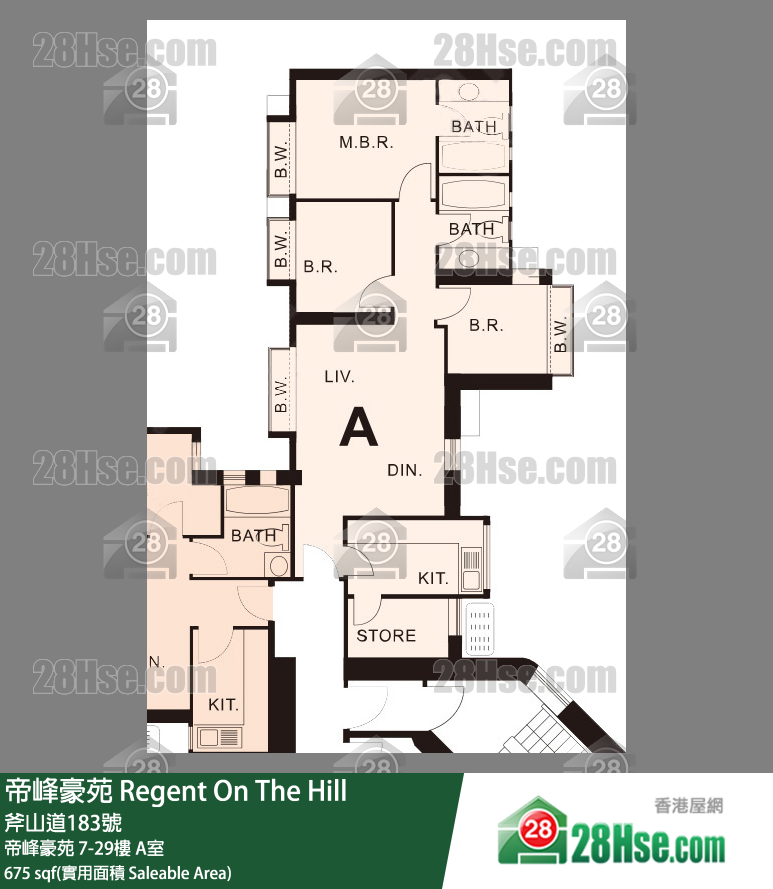 帝峰豪苑 帝峰豪苑 27楼 A室 平面图