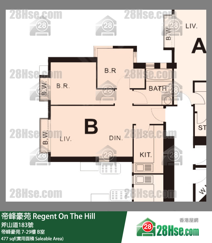 帝峰豪苑 帝峰豪苑21楼 B室 平面图