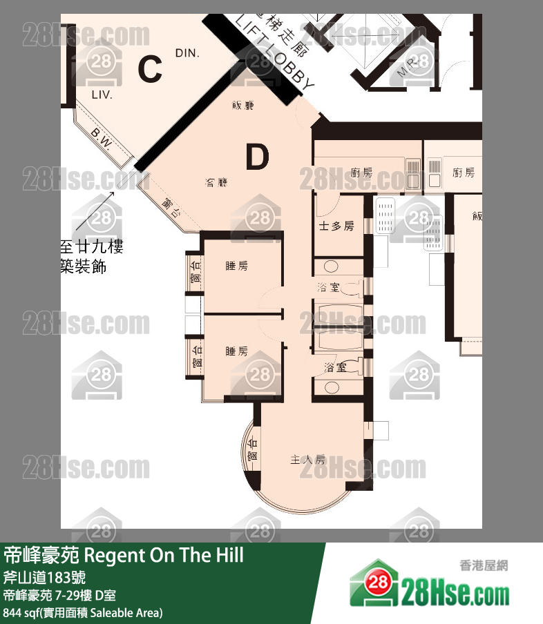 帝峰豪苑 帝峰豪苑 26楼 D室 平面图