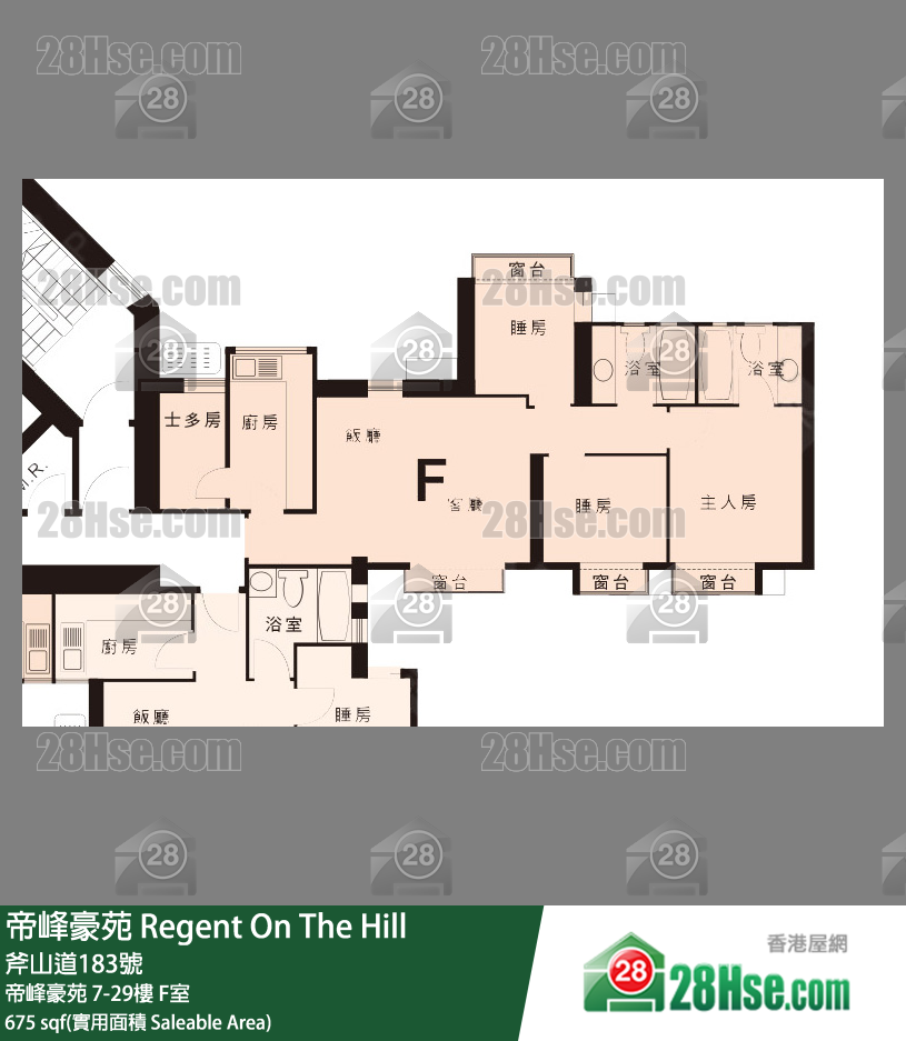 帝峰豪苑 帝峰豪苑17楼 F室 平面图