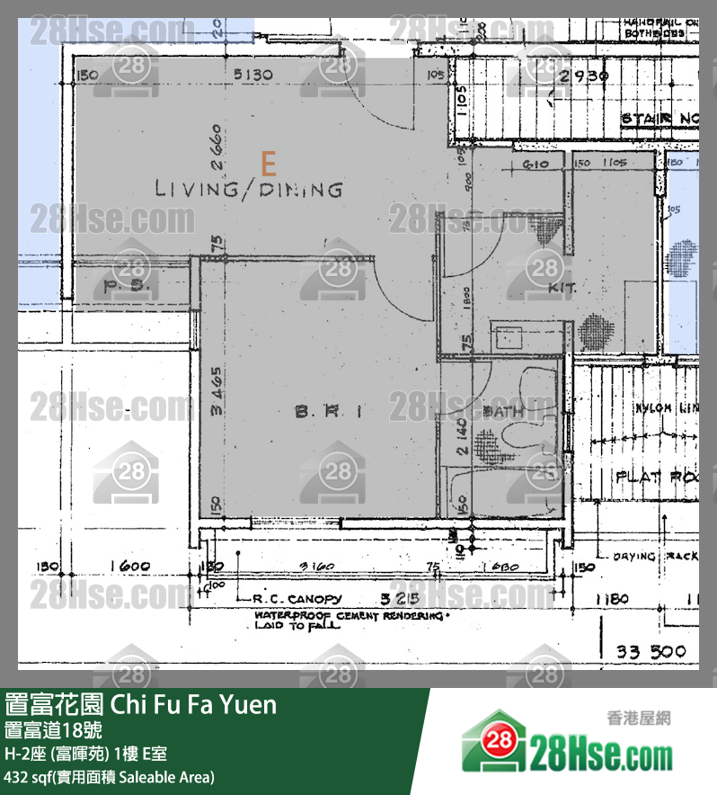 置富花园 单位平面图(由 28Hse 提供)