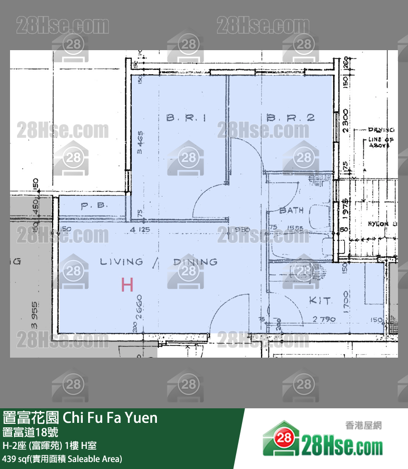 置富花園 大廈H-2座 (富暉苑)1樓 H室 平面圖