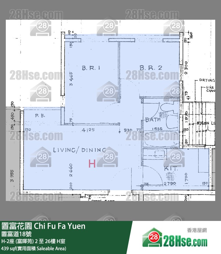 置富花園 大廈H-2座 (富暉苑)14樓 H室 平面圖