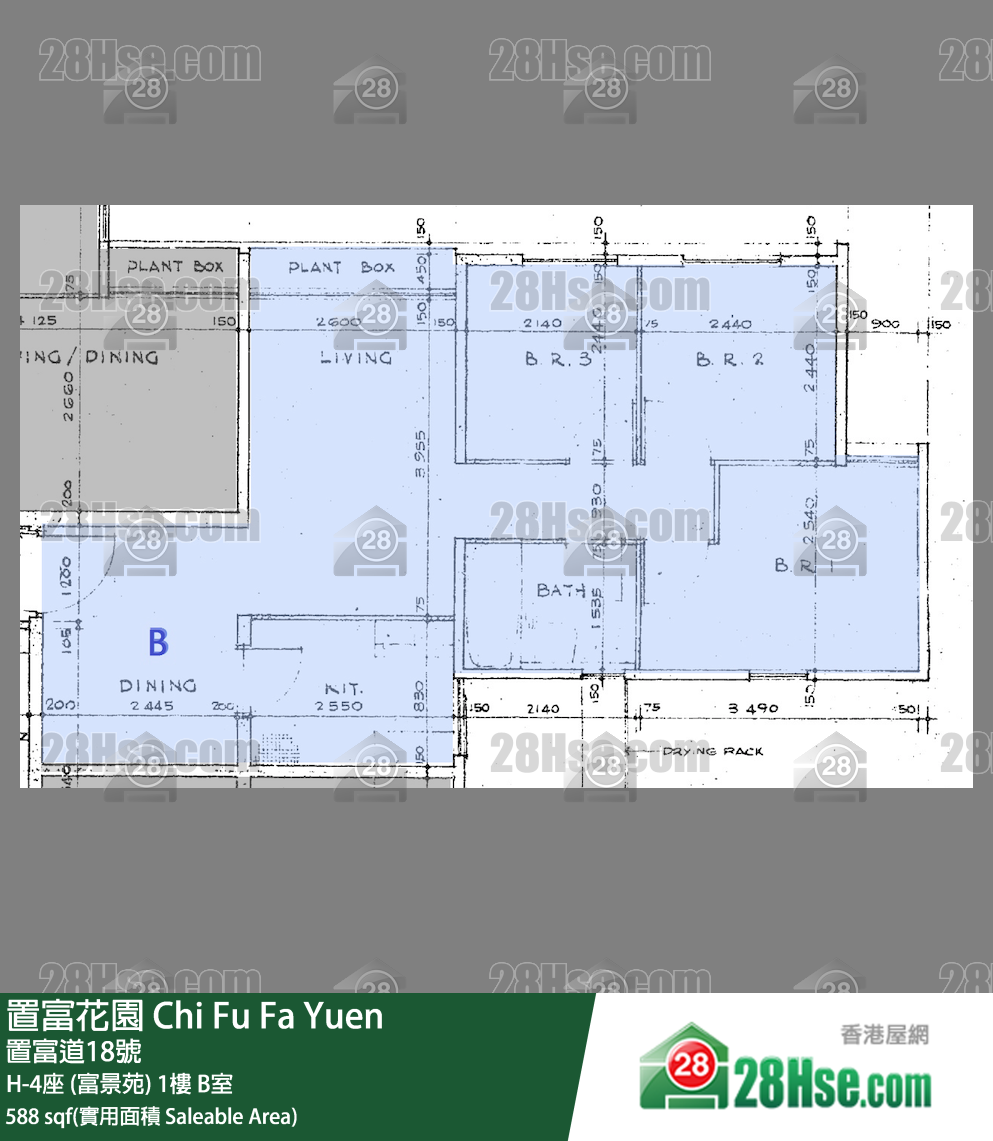 Chi Fu Fa Yuen Unit FloorPlan (Provided by 28Hse)