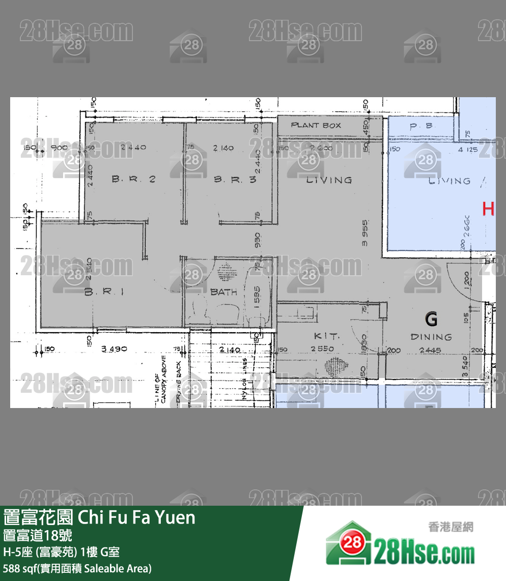 置富花園 大廈H-5座 (富豪苑)1樓 G室 平面圖
