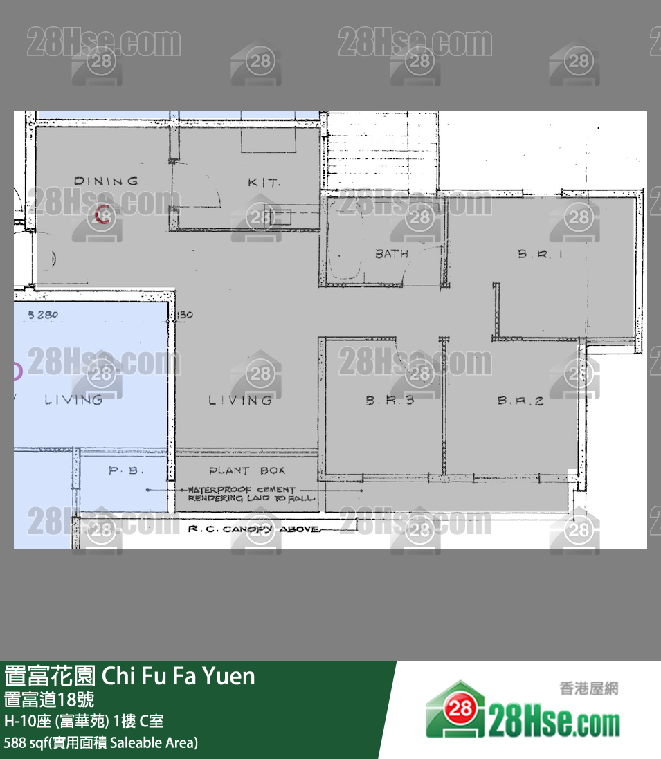 置富花园 大厦H-10座 (富华苑)1楼 C室 平面图
