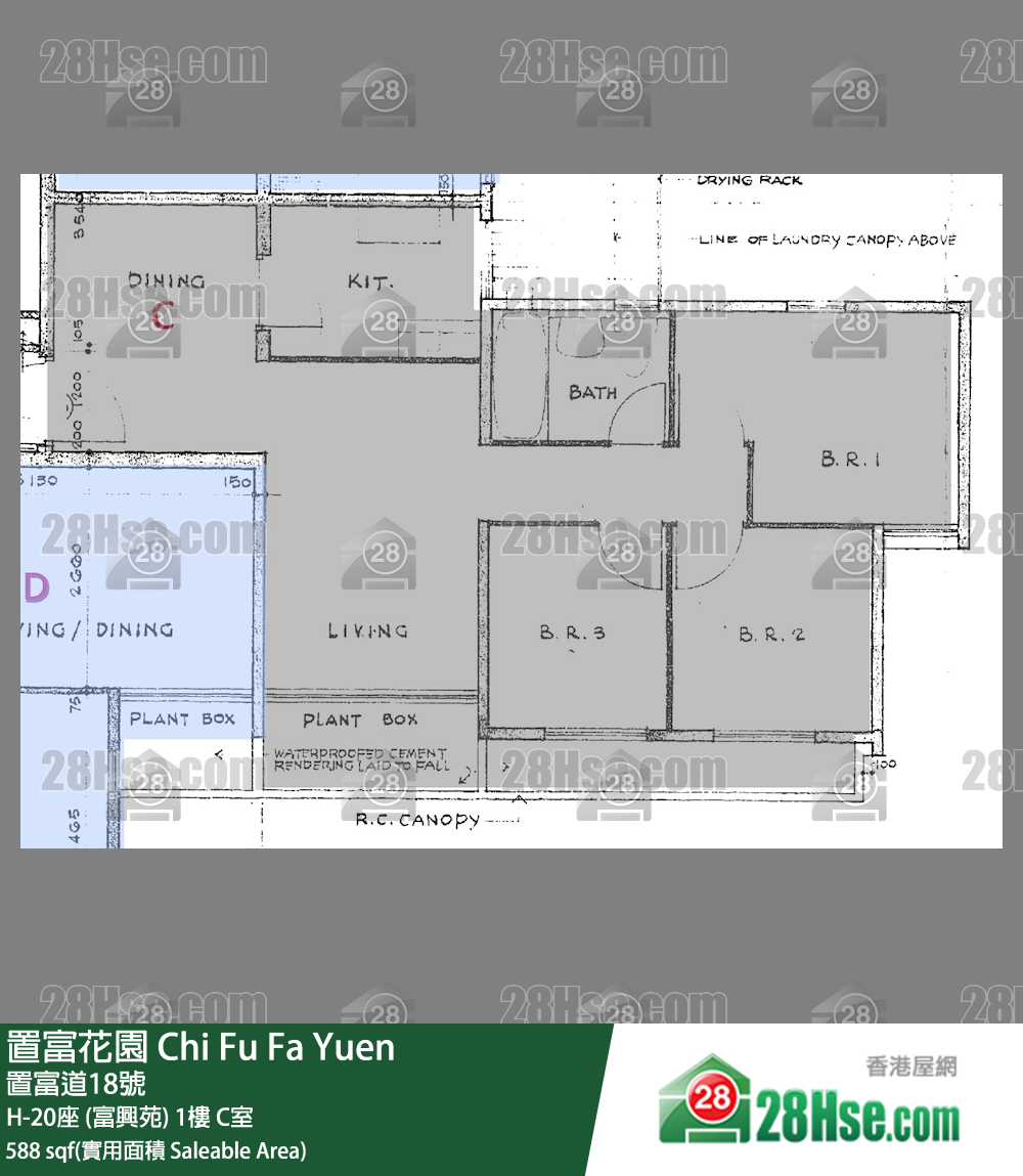 置富花園 大廈H-20座 (富興苑)1樓 C室 平面圖