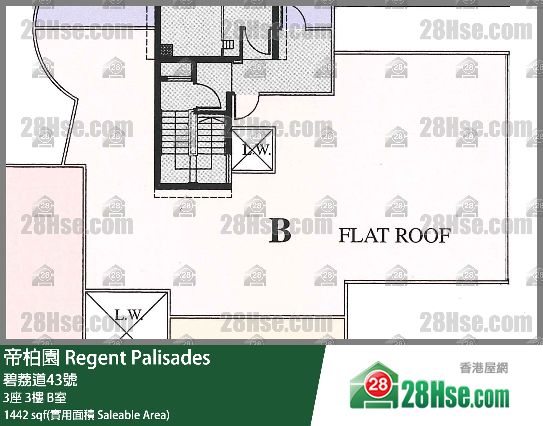 帝柏園 3座3樓 B室 平面圖