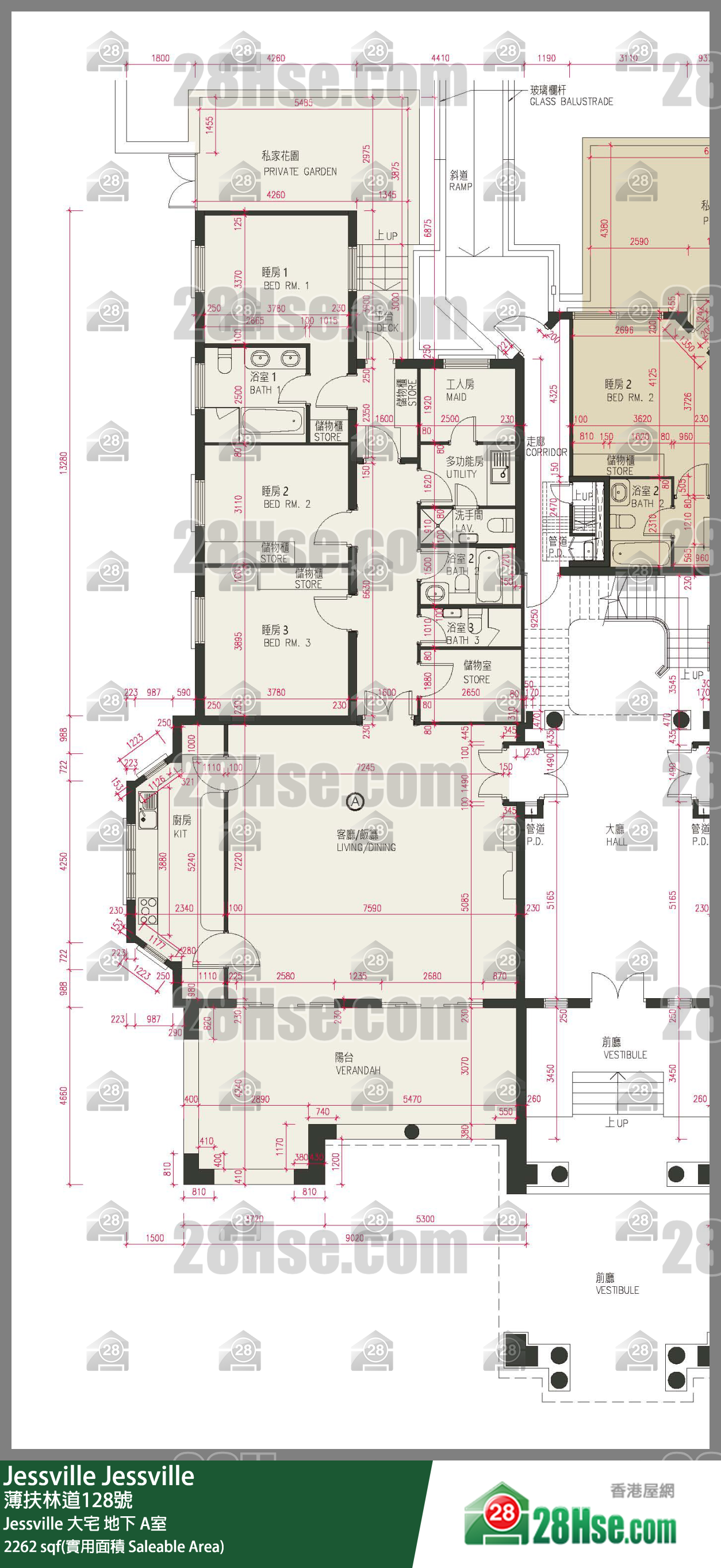 Jessville Jessville 大宅地下 A室 平面图