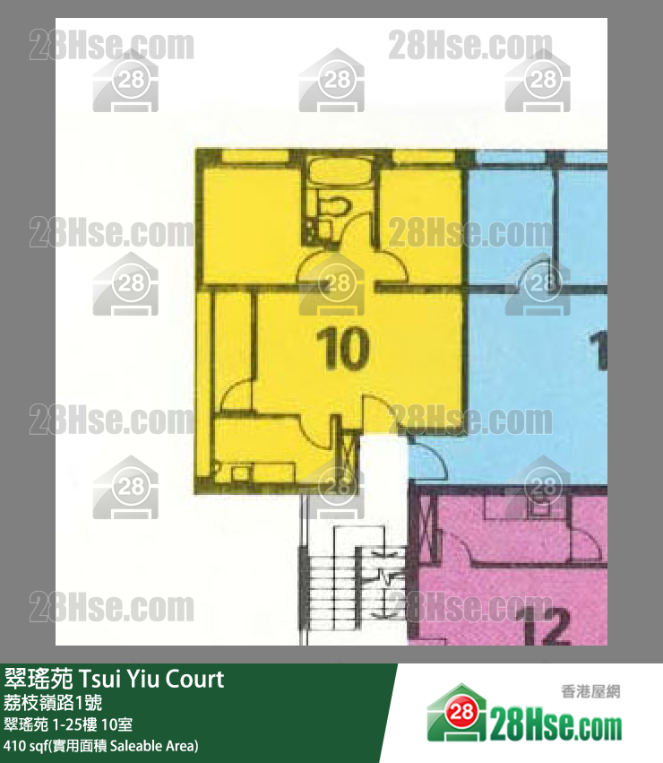 Tsui Yiu Court Unit FloorPlan (Provided by 28Hse)