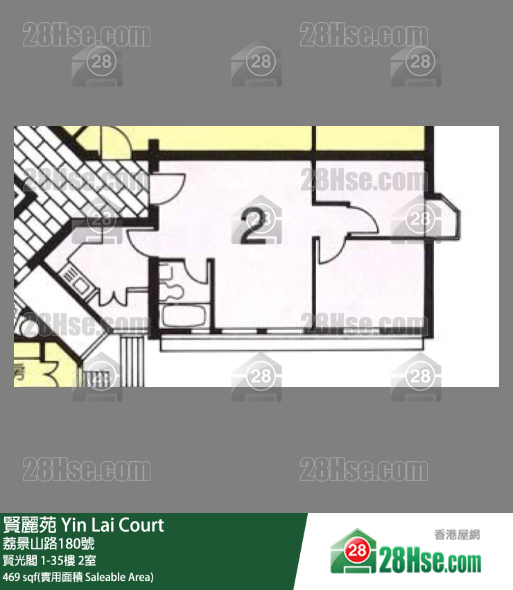 賢麗苑 單位平面圖(由 28Hse 提供)