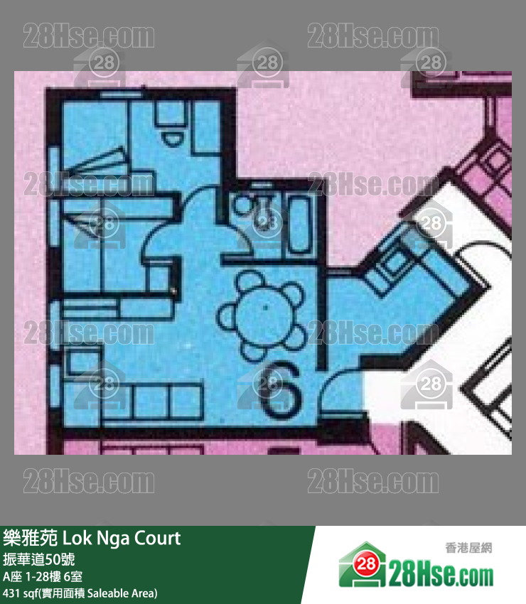 樂雅苑 A座 15樓 6室 平面圖