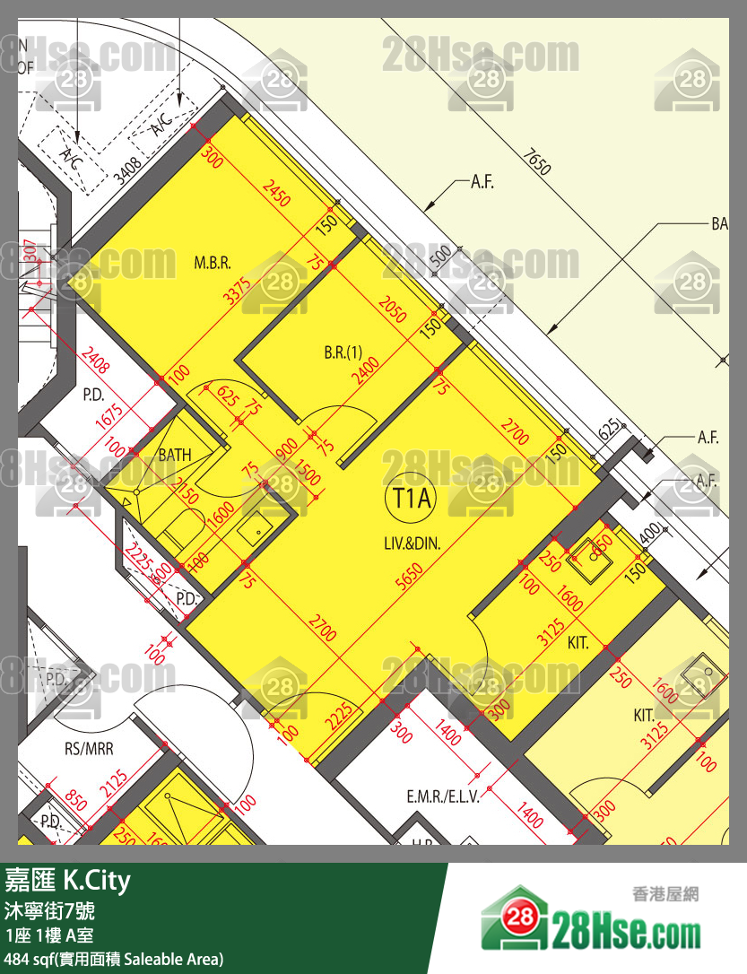 嘉匯 1座1樓 A室 平面圖