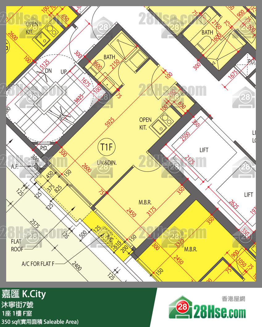 嘉匯 1座 1樓 F室 平面圖