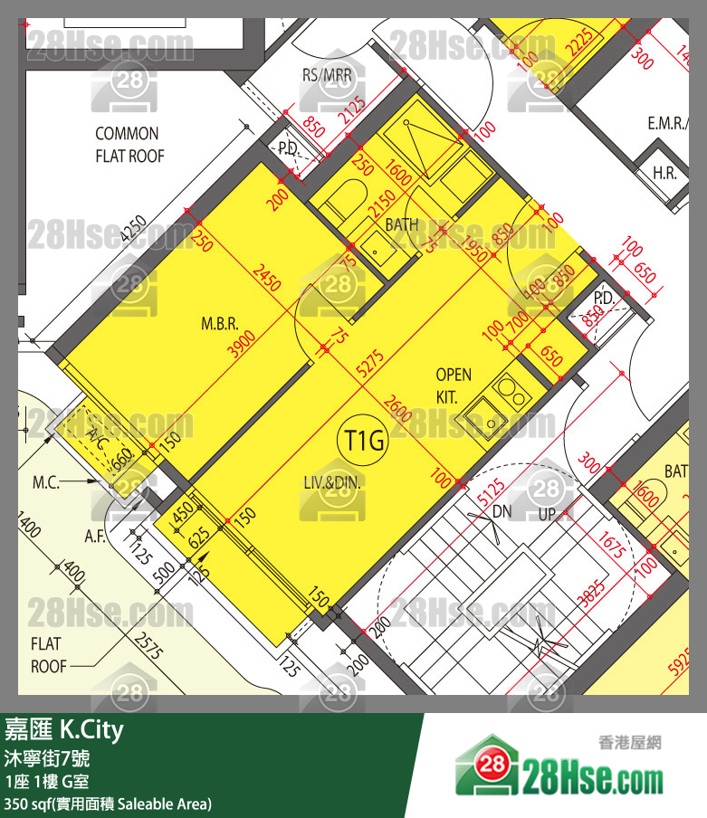 嘉匯 1座1樓 G室 平面圖