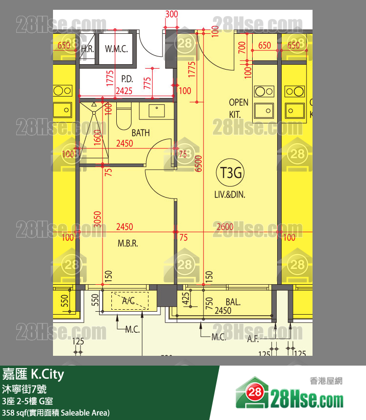 嘉匯 3座 2樓 G室 平面圖